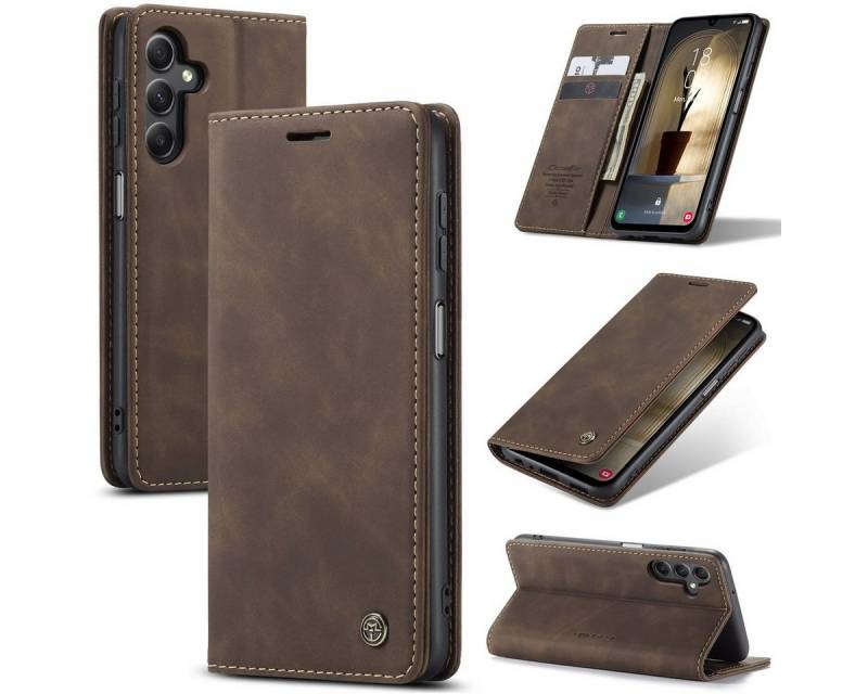 König Design Handyhülle Samsung Galaxy A25 5G, Schutzhülle Schutztasche Case Cover Etuis Wallet Klapptasche Bookstyle von König Design