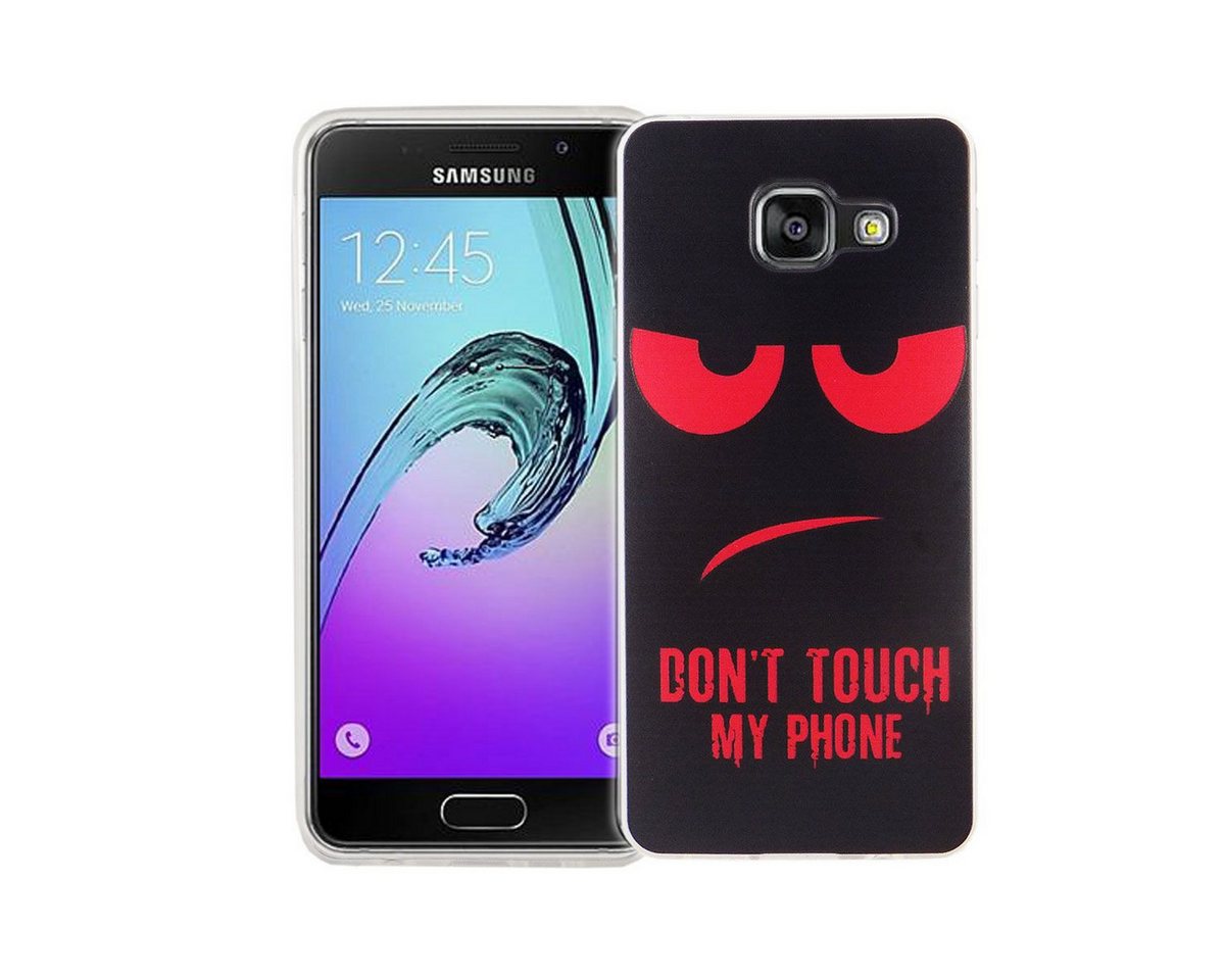 König Design Handyhülle Samsung Galaxy A3 (2016), Samsung Galaxy A3 (2016) Handyhülle Bumper Backcover Schwarz von König Design