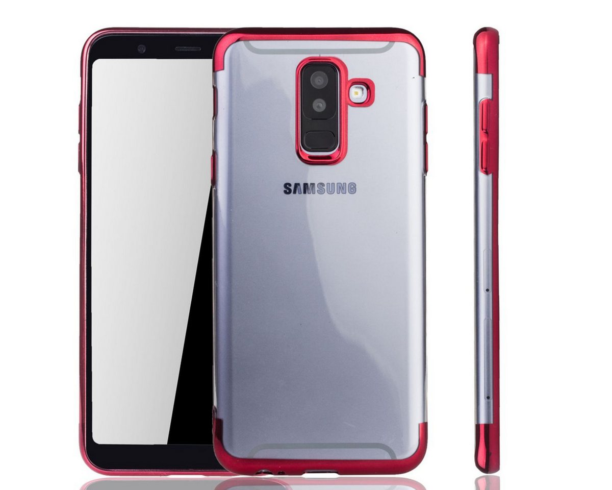 König Design Handyhülle Samsung Galaxy A6 Plus (2018), Samsung Galaxy A6 Plus (2018) Handyhülle Bumper Backcover Rot von König Design