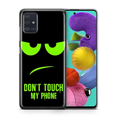 König Design Handyhülle kompatibel mit Samsung Galaxy S20 FE Silikon Case Hülle Sturzsichere Back-Cover Handyhülle Dont Touch My Phone Grün von König Design