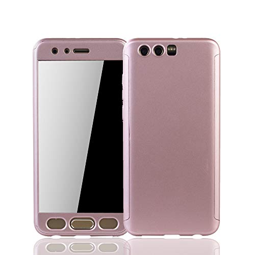 König Design Schutz-Case geeignet für Huawei Honor 9 Hülle mit Panzerglas | Sturzsichere Full Cover Handyhülle in Rose von König Design