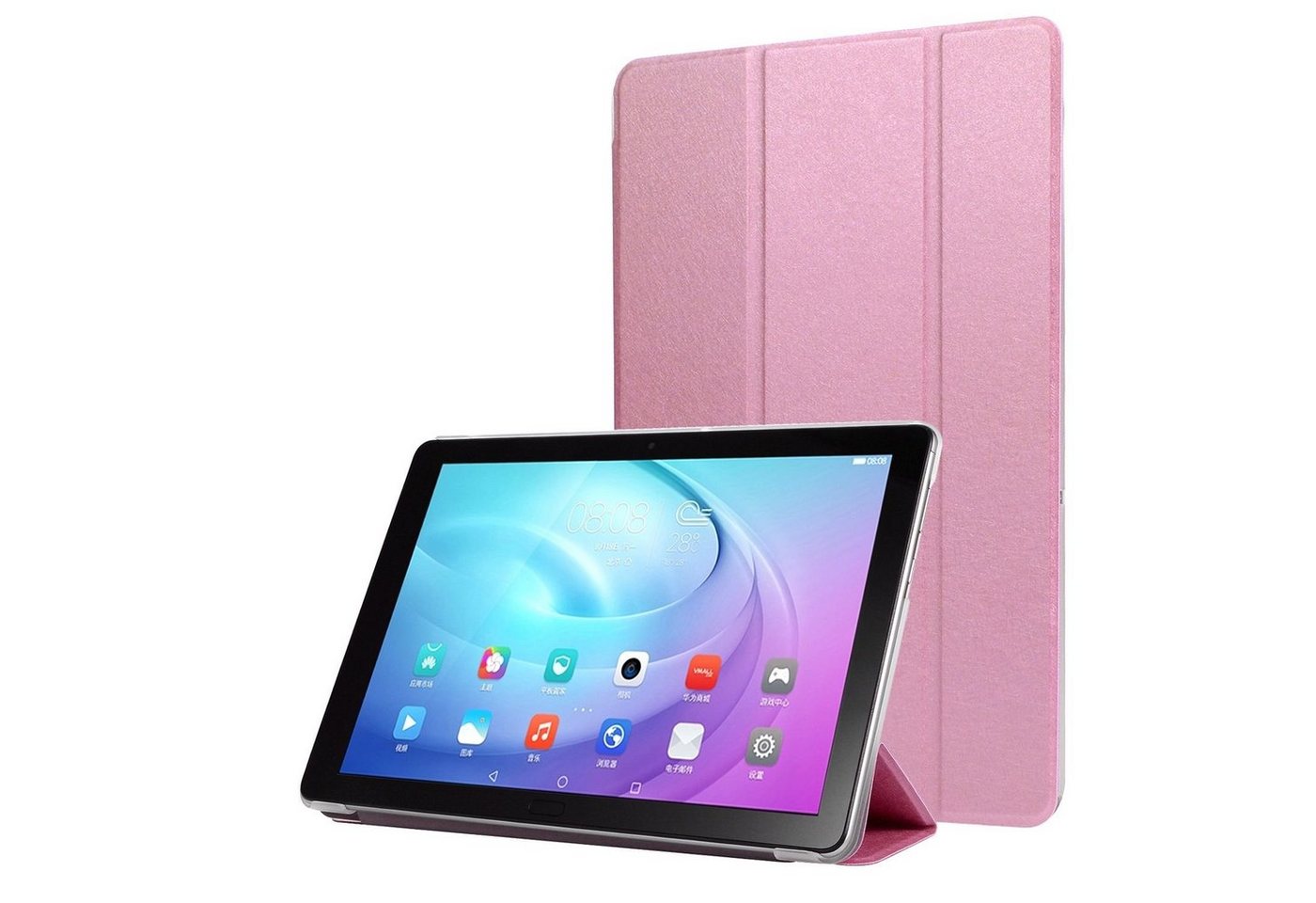 König Design Tablet-Hülle Samsung Galaxy Tab A7, Schutzhülle für Samsung Galaxy Tab A7 Tablethülle Schutztasche Cover Standfunktion Rosa von König Design