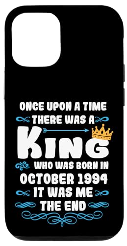 Hülle für iPhone 13 Es war einmal ein König. Oktober 1994 Geburtstag von König Mann Geburtstag Junge