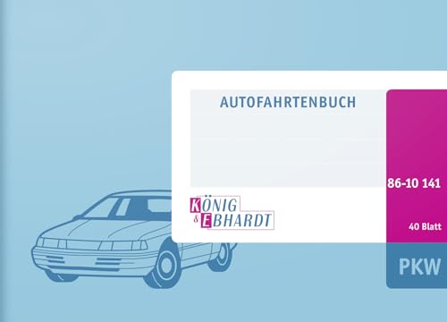 10x König und Ebhardt Fahrtenbuch A6 40Bl für PKW von König & Ebhardt