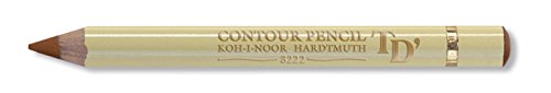 KOH-I-NOOR 3222 Contour Cream, rund, Bleistift, braun, 12 Stück von Koh-I-Noor