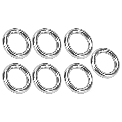 Koieam 7 Stück Metall-O-Ring, wasserdicht, rostfrei, 304 Edelstahl, stark tragend, nahtlos geschweißter runder O-Ring (8 * 30mm) von Koieam