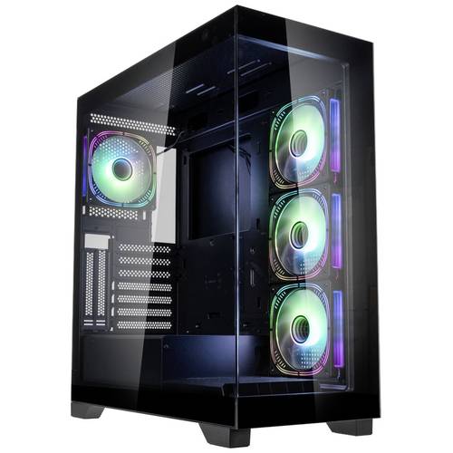 Kolink Unity Peak ARGB Midi-Tower Showcase, Tempered Glass - schwarz Midi-Tower Gehäuse, Gaming-Geh von Kolink