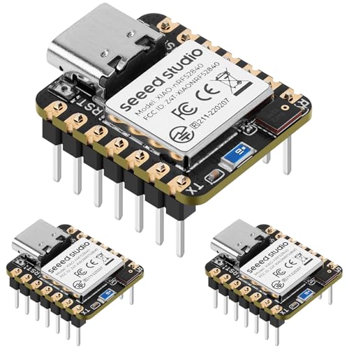 3 Pack XIAO nRF52840 Sense Development Board - BLE 5.0 Wireless Microcontroller with IMU & Microphone for TinyML TensorFlow Lite Projects, Support AR duino CircuitPython Embedded Machine Learning von Kolrid