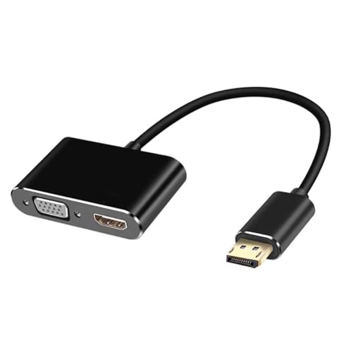 Komdndht DisplayPort zu VGA+HDTV Konverter Computer Monitor Adapter Kabel DP Docking Station Dual Screen mit Display Konverter Computer Zubehör von Komdndht