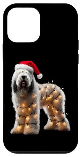 Hülle für iPhone 12 mini Komondor Hund Weihnachtsmannmütze Weihnachtsbeleuchtung Besitzer Mama Papa Liebhaber von Komondor Dog Christmas Products