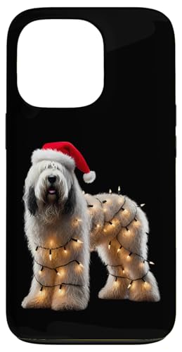 Hülle für iPhone 13 Pro Komondor Hund Weihnachtsmannmütze Weihnachtsbeleuchtung Besitzer Mama Papa Liebhaber von Komondor Dog Christmas Products