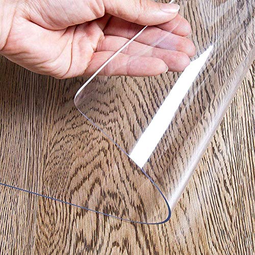 Wasserdichter Tischdecke Tischfolie Schutzfolie 1.5mm dick Transparent/Matte Textur-Verwendung als Schreibtischunterlage,Schreibmatte,Mousepad,Tischschutz Auflage von KongEU