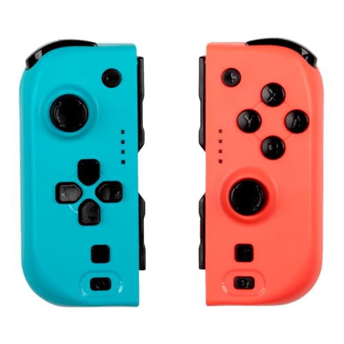 Konix Joypads Controller-Paar für Nintendo Switch, Switch Lite und Switch OLED - 8 Stunden Akkulaufzeit - Vibrationsfunktion - Blau und Rot von Konix