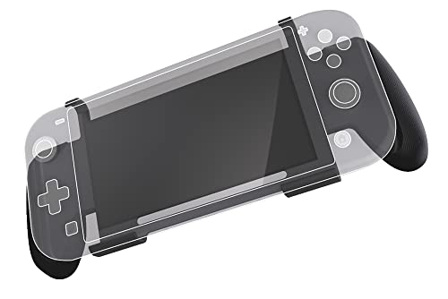 Konix Mythics Comfort Grip Handgriffstütze für die Nintendo Switch Lite - Platz für 4 Spiele - Schwarz von Konix