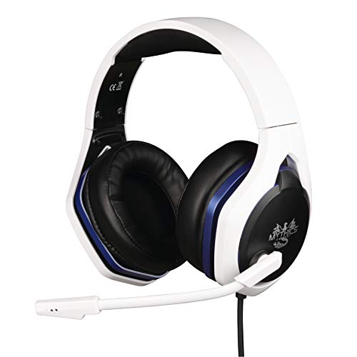 Konix Mythics Hyperion Kabelgebundenes Gaming-Headset für PS5-50 mm Lautsprecher - Mikrofon - 1,5 m Kabel - 3,5 mm Klinkenstecker - Weiß und Schwarz von Konix