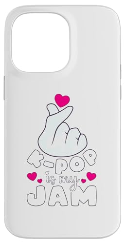 Hülle für iPhone 14 Pro Max K-Pop is my Jam, Saranghae, K-Pop Finger Heart Gesture von Korean Pop Music Design by Content Design Studio