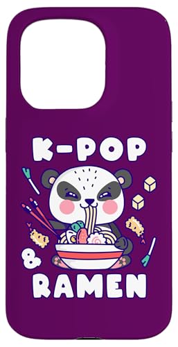 Hülle für iPhone 15 Pro Panda, K-Pop & Ramen, Koreanische Musik, Niedlich Verspielt von Korean Pop Music Design by Content Design Studio