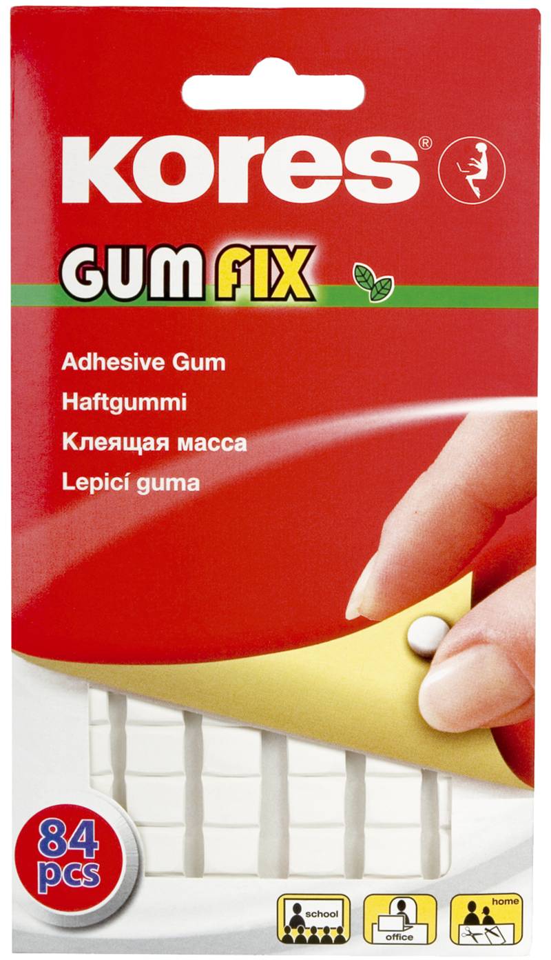 Kores Haftgummi , GUMFIX, , vorgestanzte Klebepads von Kores