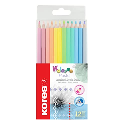 Kores - Kolores Pastel: 12 Buntstifte in verschiedenen Pastellfarben von Kores