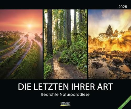 Bedrohte Naturparadiese, die letzten ihrer Art - Kalender 2025 - Art-Format - Korsch-Verlag - Fotokalender - Naturfotografie - 55 cm x 45,5 cm von Korsch Verlag