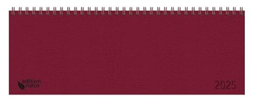 Wochenquerplaner Professional Premium rot - Tischkalender 2025 - Korsch-Verlag - Büroplaner - 29,8 cm x 10,5 cm von Korsch Verlag