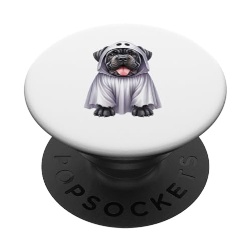 Halloween-Kostüm lustiger Geisterhund PopSockets mit austauschbarem PopGrip von Kostüm für Halloween lustiger Geisterhund