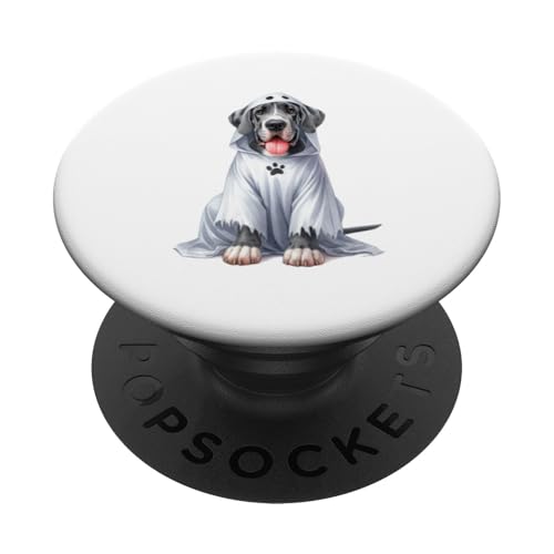 Halloween-Kostüm lustiger Geisterhund PopSockets mit austauschbarem PopGrip von Kostüm für Halloween lustiger Geisterhund