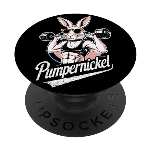 Hase Hasen Pumpernickel Karnickel Bodybuilding Fitness Gym PopSockets Klebender PopGrip von Kraftsport Lustige Fitness Ajeli