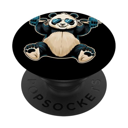 Gym Panda Bodybuilding Fitness Gym PopSockets Klebender PopGrip von Kraftsport Lustige Workout Fitness Ajeli