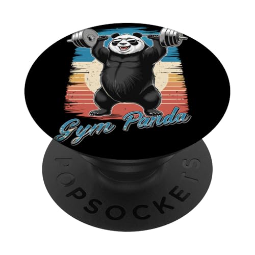 Gym Panda Bodybuilding Fitness Gym PopSockets Klebender PopGrip von Kraftsport Lustige Workout Fitness Ajeli