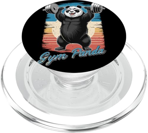 Gym Panda Bodybuilding Fitness Gym PopSockets PopGrip für MagSafe von Kraftsport Lustige Workout Fitness Ajeli