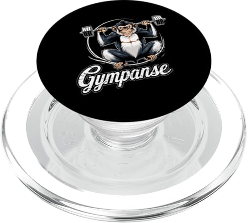 Gympanse Affe Bodybuilding Muskeln Fitness Gym PopSockets PopGrip für MagSafe von Kraftsport Lustige Workout Fitness Ajeli