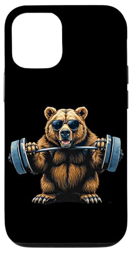 Hülle für iPhone 12/12 Pro Grizzly Bär Bodybuilding Fitness Gym von Kraftsport Lustige Workout Fitness Ajeli