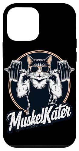 Hülle für iPhone 12 mini Katzen Katze Muskelkater Bodybuilding Fitness Gym von Kraftsport Lustige Workout Fitness Ajeli