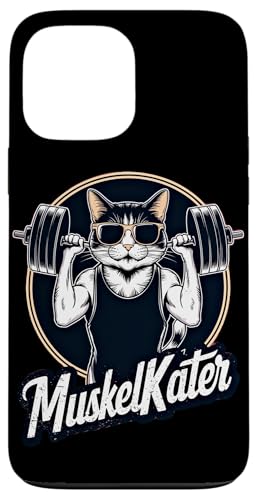 Hülle für iPhone 13 Pro Max Katzen Katze Muskelkater Bodybuilding Fitness Gym von Kraftsport Lustige Workout Fitness Ajeli