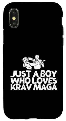 Hülle für iPhone X/XS Krav Maga Nur ein Junge, der Krav Maga liebt von Krav Maga Enthusiast Martial Arts Lifestyle