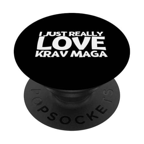 Krav Maga Girl Coach Ich liebe Krav Maga einfach wirklich PopSockets mit austauschbarem PopGrip von Krav Maga Enthusiast Martial Arts Lifestyle