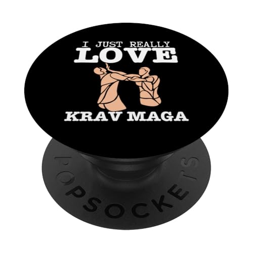 Krav Maga Girl Coach Ich liebe Krav Maga einfach wirklich PopSockets mit austauschbarem PopGrip von Krav Maga Enthusiast Martial Arts Lifestyle