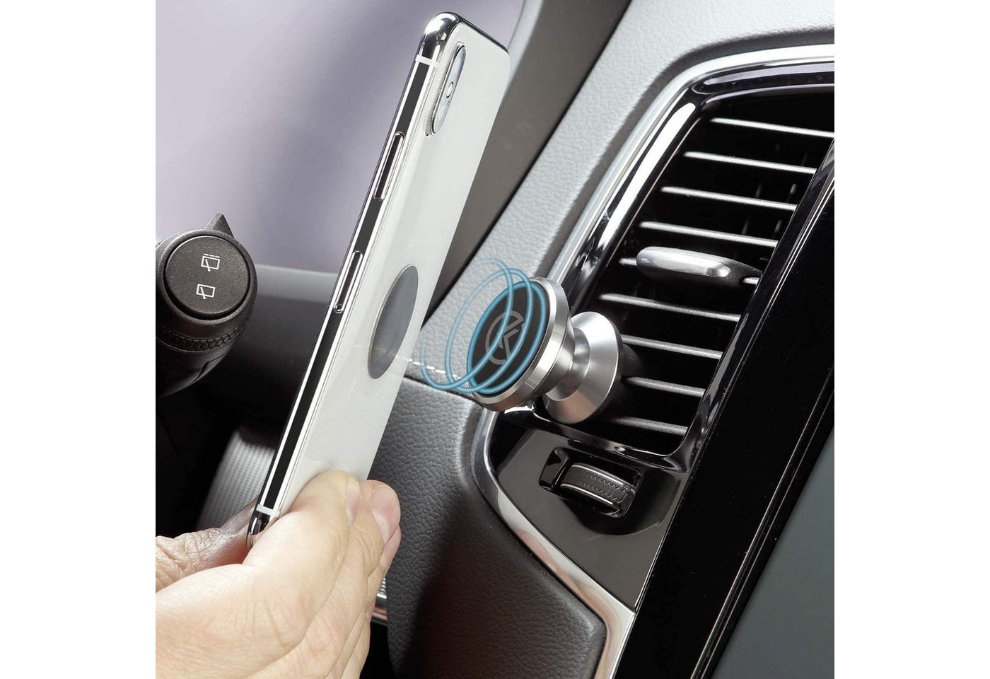 Kremer Premium Magnethalter für Lüftungsgitter Auto magnetische Belüftung Smartphone-Halterung von Kremer