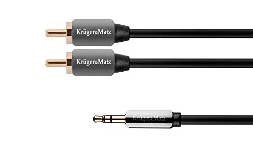 Krüger&Matz KM0309 Cinchkabel Stereo 3,5 mm Klinke auf 2x Cinch, 1m grau/lila Krüger&Matz KM0309 Cinchkabel Stereo 3,5 mm Klinke auf 2x Cinch, 1m grau/lila von Krüger&Matz