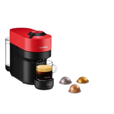 Nespresso Kaffeekapselmaschine Krups XN9205 Vertuo Pop Spicy Rot von Krups