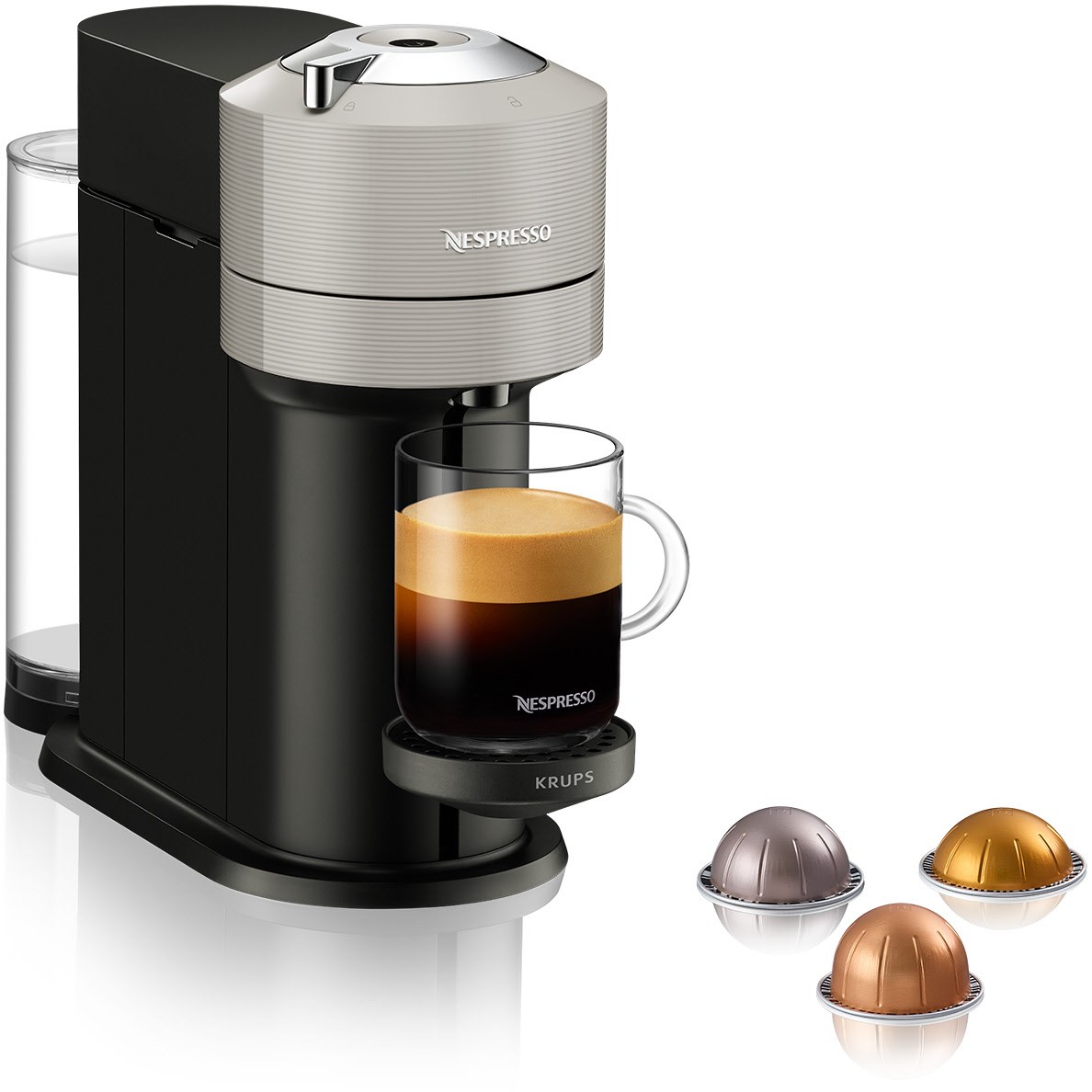 XN910B Nespresso Vertuo Next Kapsel-Automat light grey von Krups