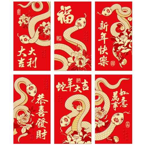 Ksikdeg Briefumschläge zum chinesischen Jahr der Schlange für das chinesische Neujahr 2025, Umschlagkollektion mit Schlange für den Urlaub Ksikdeg Briefumschläge zum chinesischen Jahr der Schlange für das chinesische Neujahr 2025, Umschlagkollektion mit Schlange für den Urlaub von Ksikdeg