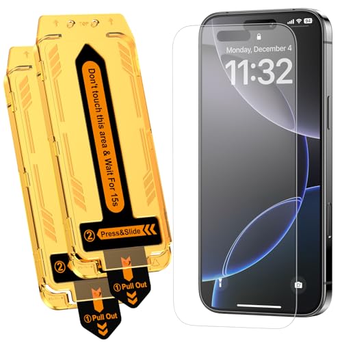 Ksleri Matt Schutzfolie für iphone 16 Pro Displayschutz, 9H Matte Schutzfolie für iphone 16 Pro 2.5D Screen Protector, Anti-Fingerabdruck, 2 Stück von Ksleri