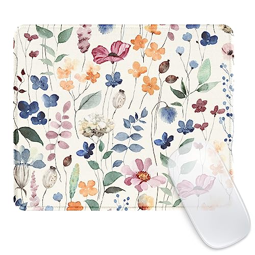 Ksriylm Mauspad,Quadratisches Niedliches Blumen Mouse Pad,für Büro und Zuhause,Mousepad mit Motiv,wasserdichtes Mousepad,rutschfeste Gummiunterseite,Computer-Mauspads für kabellose Maus von Ksriylm