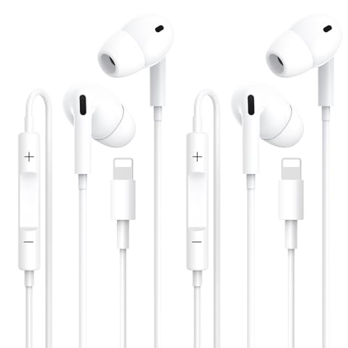 Kopfhörer, kabelgebunden, für iPhone [MFI zertifiziert] In-Ear-Kopfhörer, Geräuschunterdrückung, Stereo, HiFi, mit Mikrofon und Lautstärkeregler, kompatibel mit iPhone 14 13 12 SE 11 XS XR 8 7 Plug von KuPro