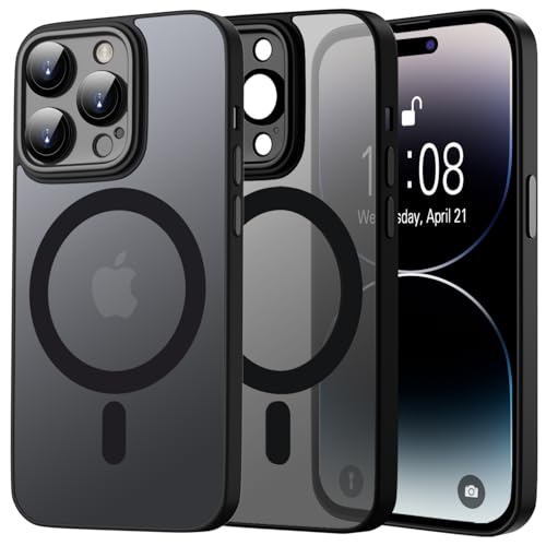 Kukiwhy Magnetisch Hülle für iPhone 14 Pro Kompatibel mit MagSafe,Stoßfeste Kratzfeste mit Kameraschutz Handyhülle iPhone 14 Pro 6,1 Zoll,Matt Transluzente Schutzhülle iPhone 14 Pro case (Schwarz) Kukiwhy Magnetisch Hülle für iPhone 14 Pro Kompatibel mit MagSafe,Stoßfeste Kratzfeste mit Kameraschutz Handyhülle iPhone 14 Pro 6,1 Zoll,Matt Transluzente Schutzhülle iPhone 14 Pro case (Schwarz) von Kukiwhy