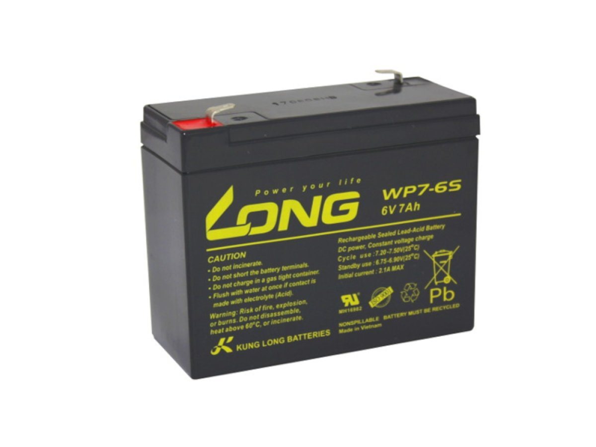 Kung Long 6V 7Ah passend für Euroblitz Euro-Blitz Blitzleuchte Bleiakkus 7000 mAh (6 V), universell einsetzbar von Kung Long