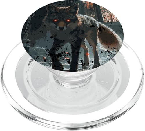 Mystischer Fox mit roten Augen - Gothic PopSockets PopGrip für MagSafe von Kunstvolle Gothic Designs