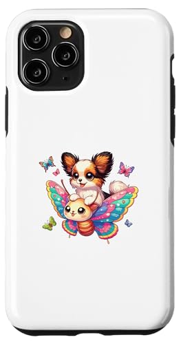 Hülle für iPhone 11 Pro Kawaii Cartoon - süßer Papillon von Kunstvolle Papillon Designs